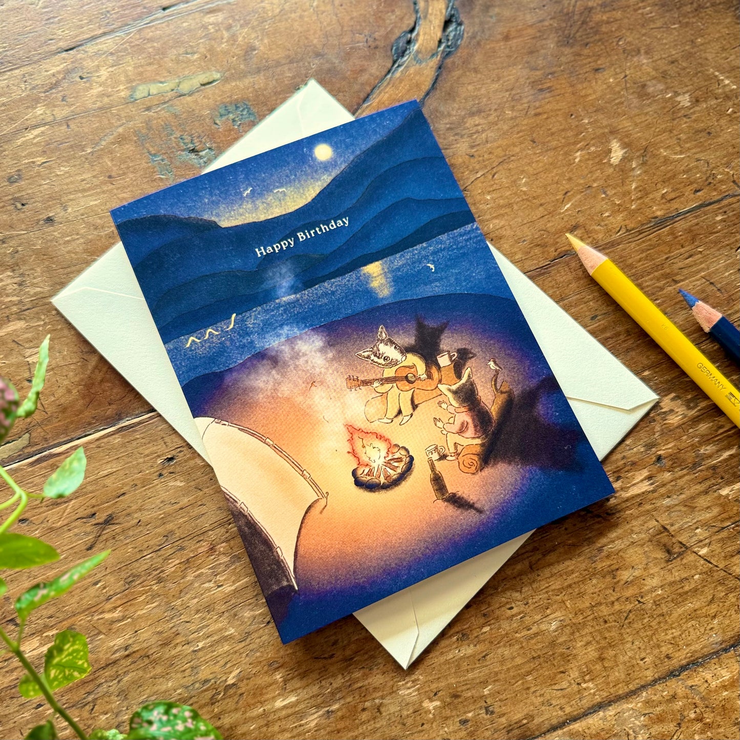 Camping By the Water - Birthday Card