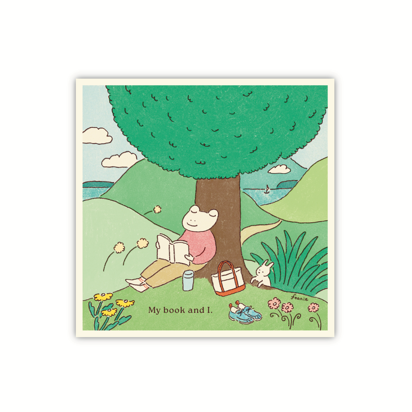 Book Lover Frog Sticker EN/FR