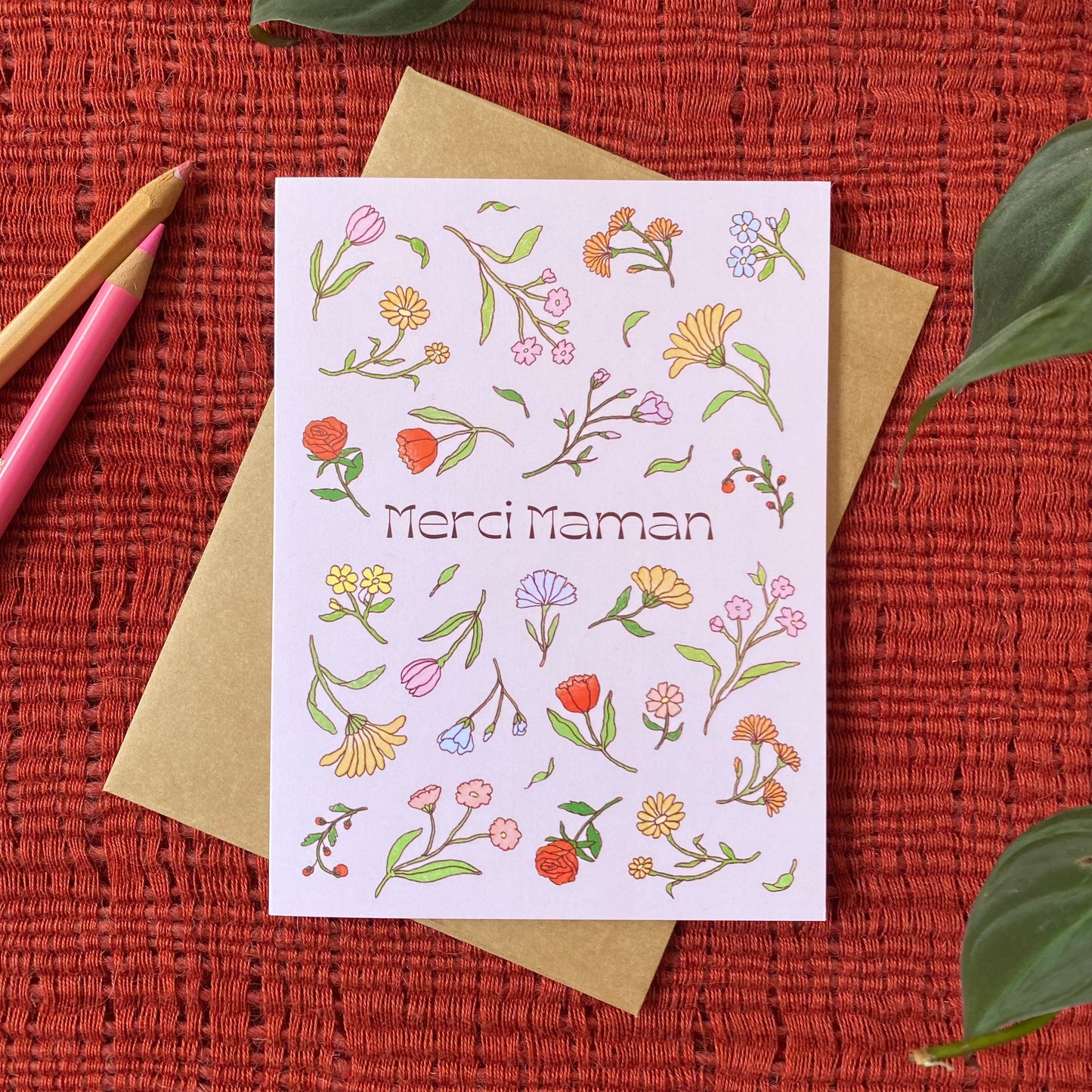 Flowers - Card for Mothers EN/FR
