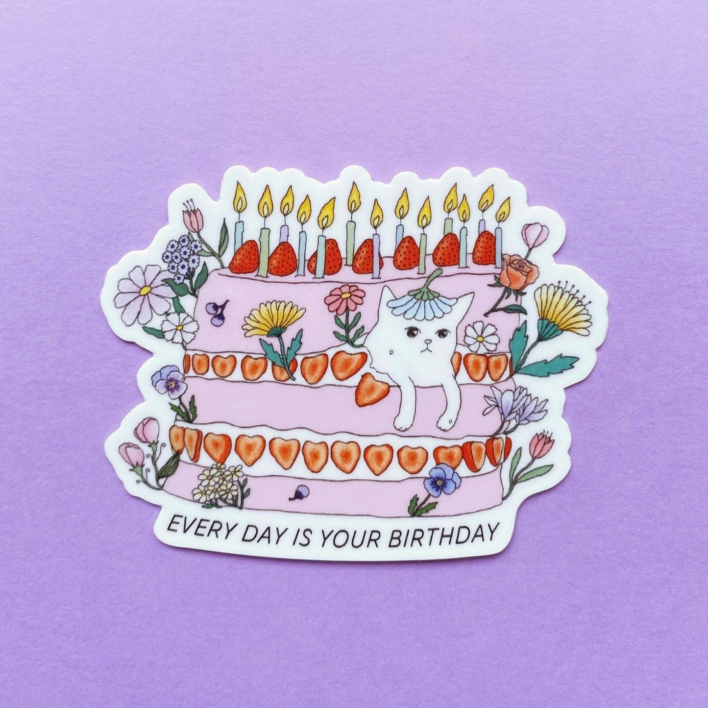 Cat Cake Sticker