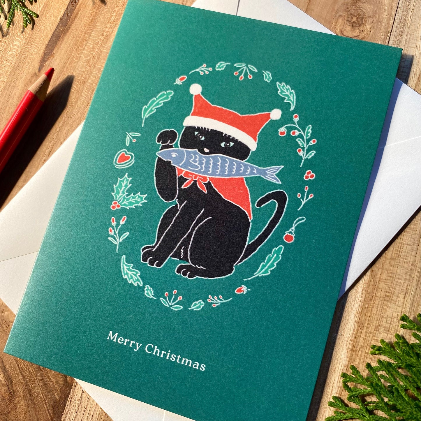Black Cat - Christmas Card EN/FR