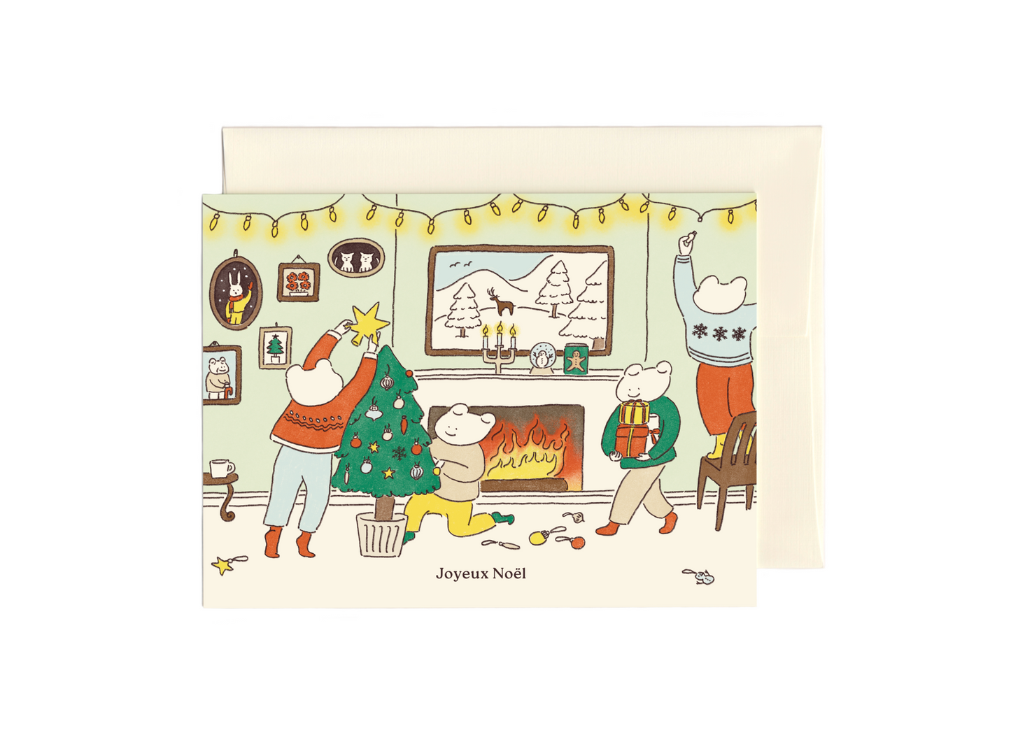 Cozy Fireplace – Christmas Card EN/FR