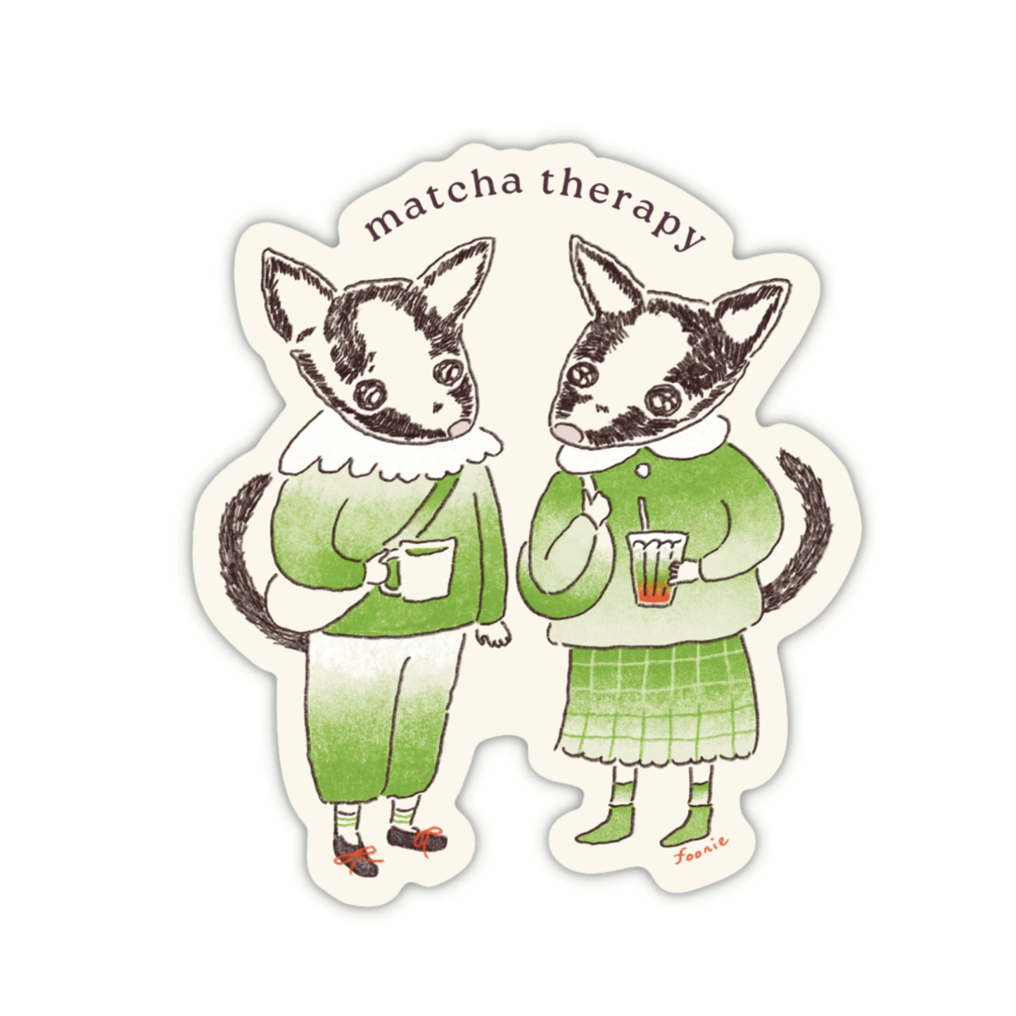 Matcha Therapy Sticker