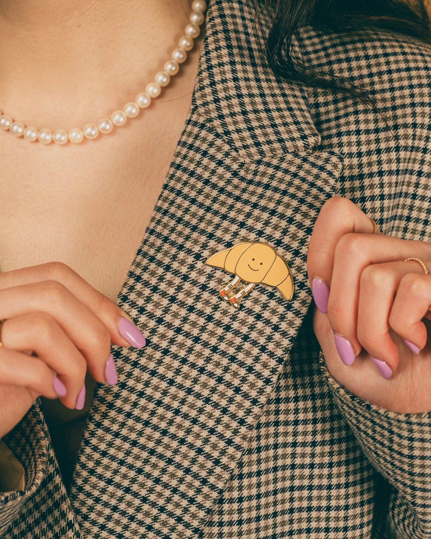 Mr. Croissant Pin