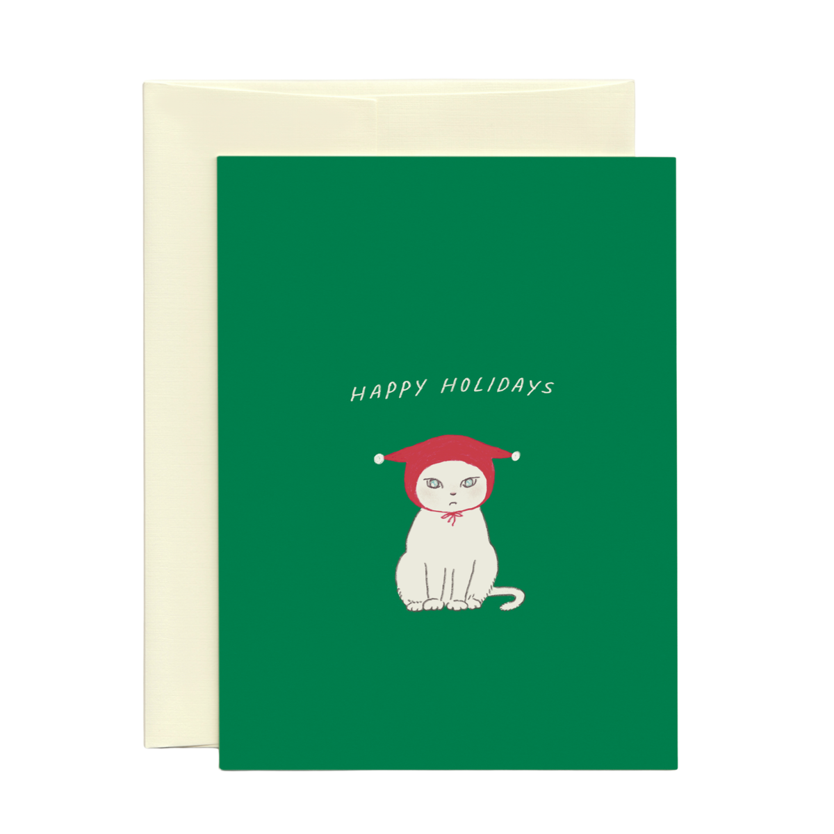 Pouting Cat - Holiday Card