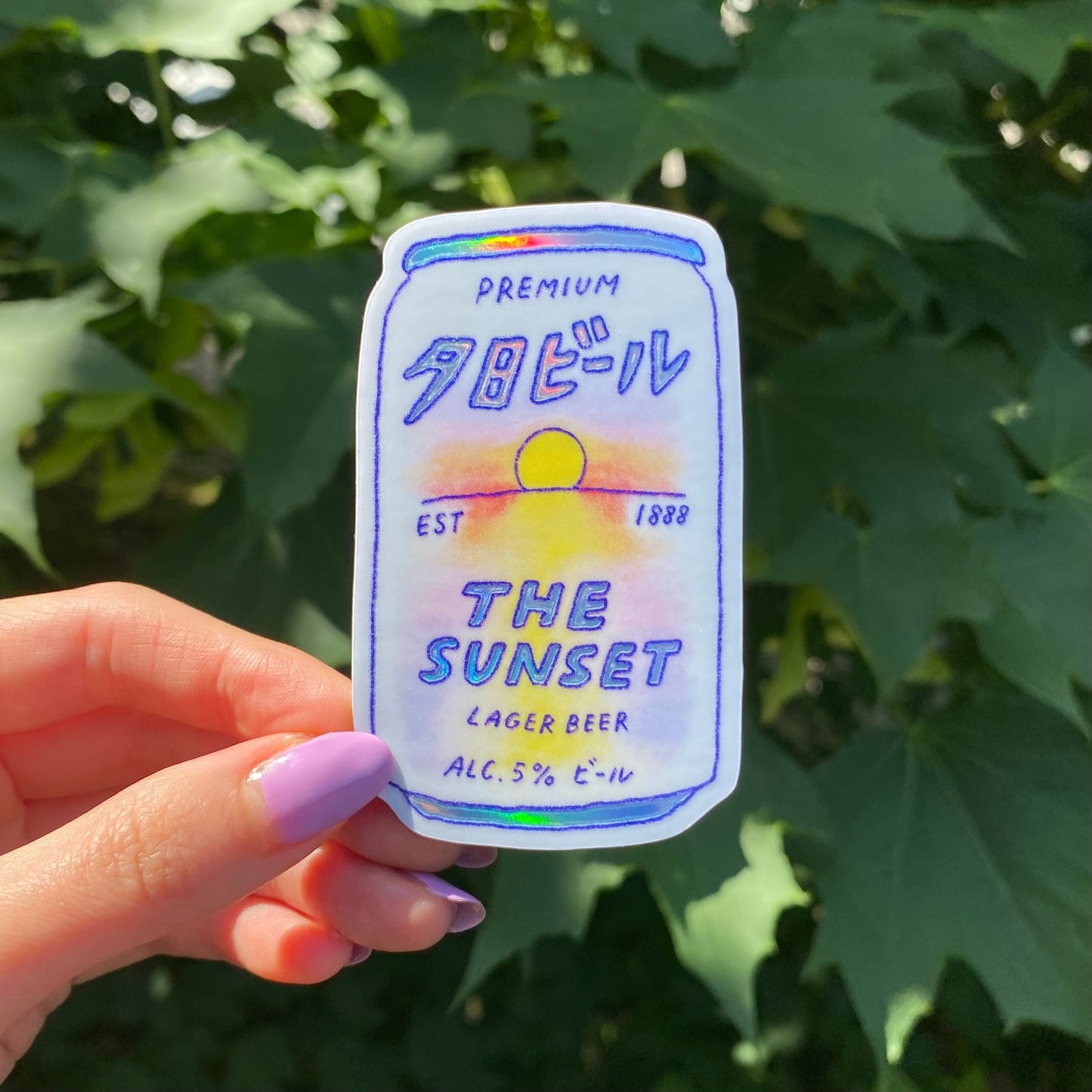 The Sunset Beer Sticker