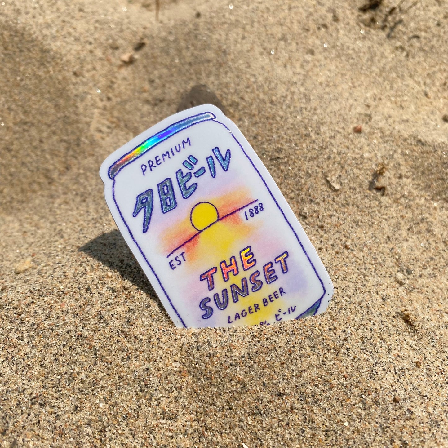 The Sunset Beer Sticker