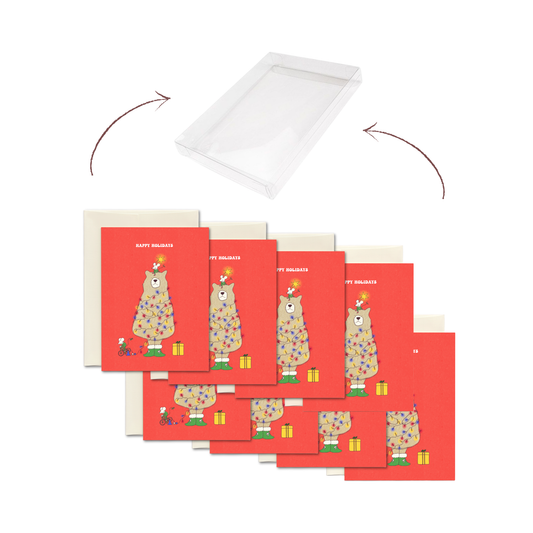 Bear in Red - Holiday Card Set (Box of 8)