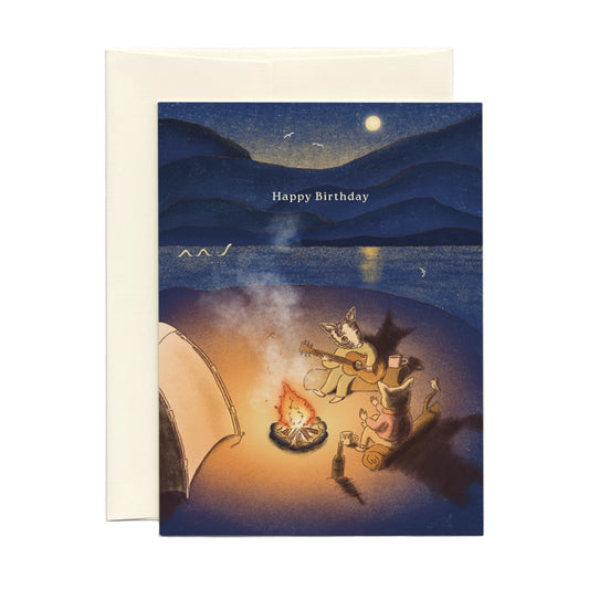 Camping By the Water - Birthday Card