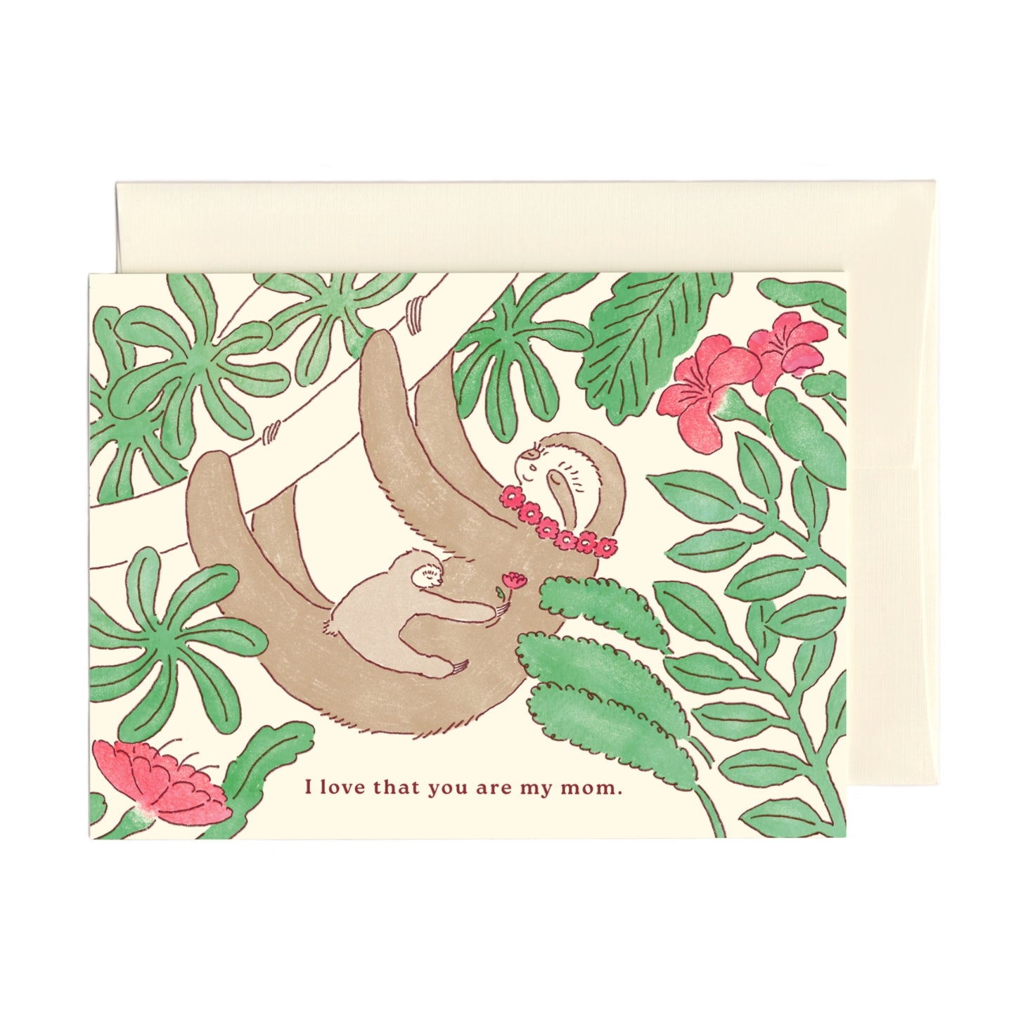Card for Mothers - Sloth Mom EN/FR