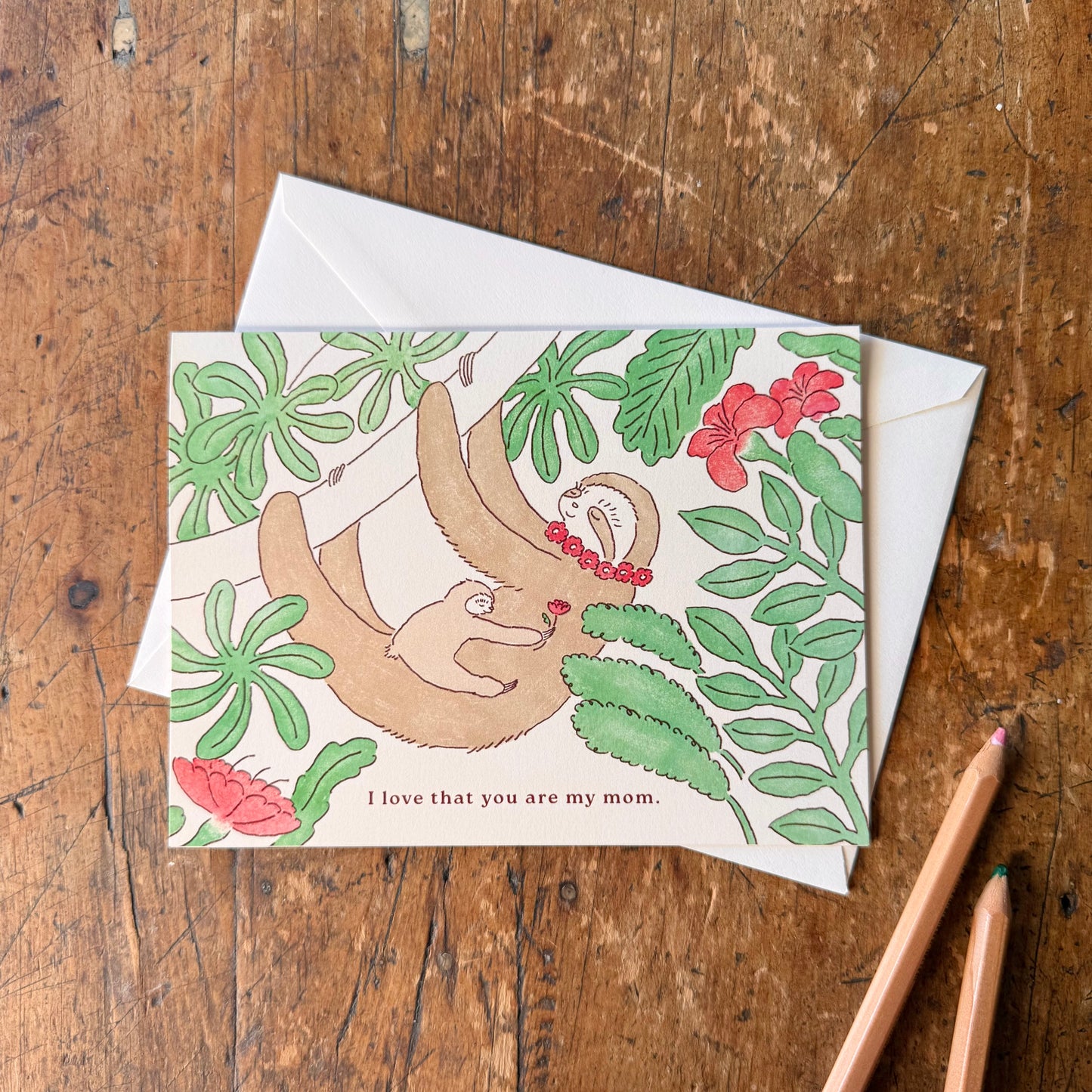 Sloth Mom - Card for Mothers EN/FR