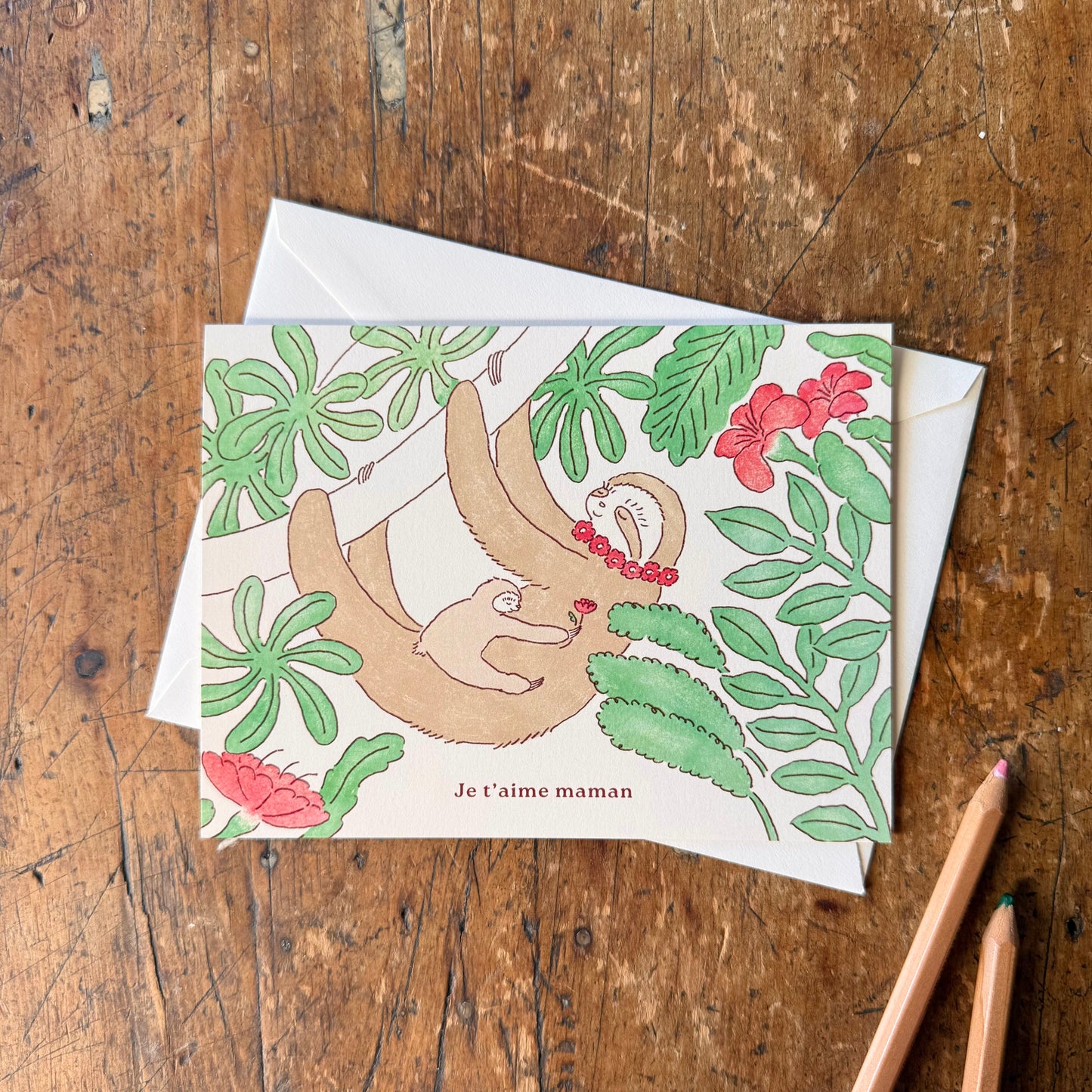 Sloth Mom - Card for Mothers EN/FR