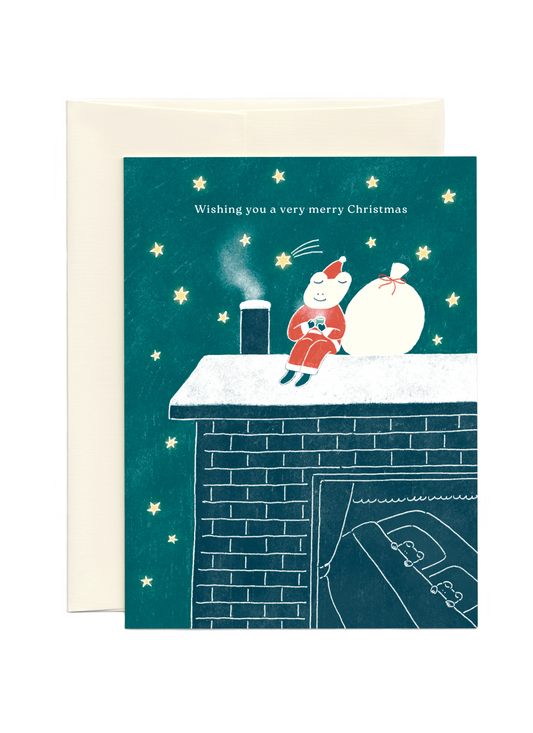 Christmas Card - Frog Santa EN/FR