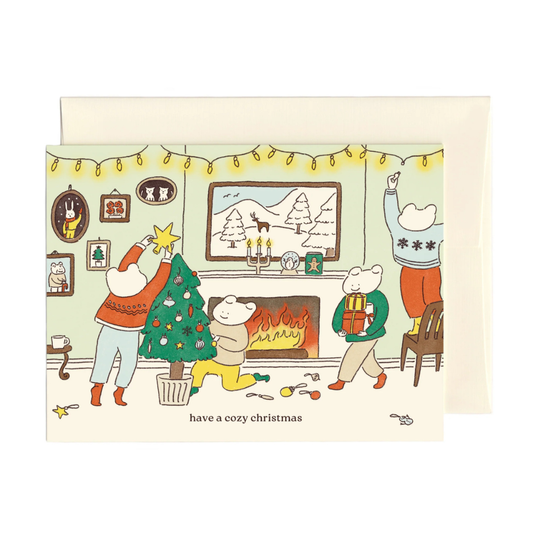 Cozy Fireplace – Christmas Card EN/FR