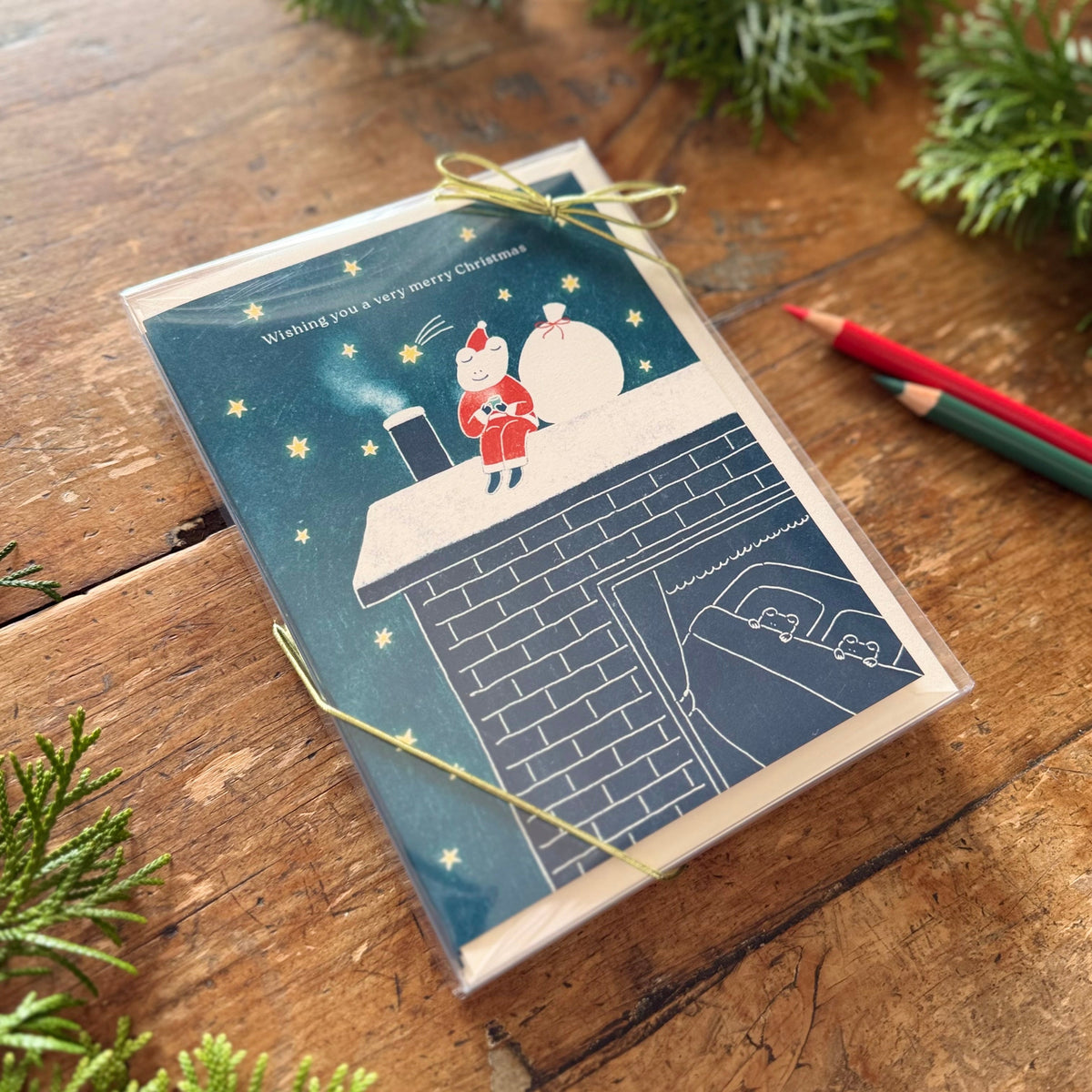 Frog Santa - Holiday Card Set (Box of 8) EN/FR