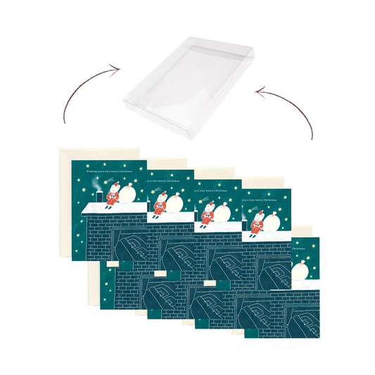 Frog Santa - Holiday Card Set (Box of 8) EN/FR