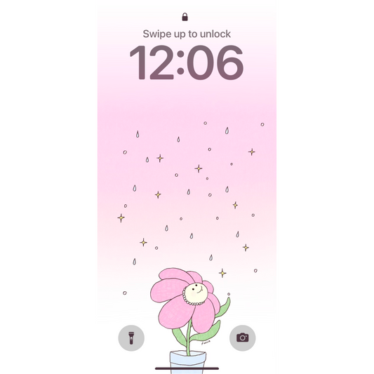 Happy Flower iPhone Wallpaper (Free)