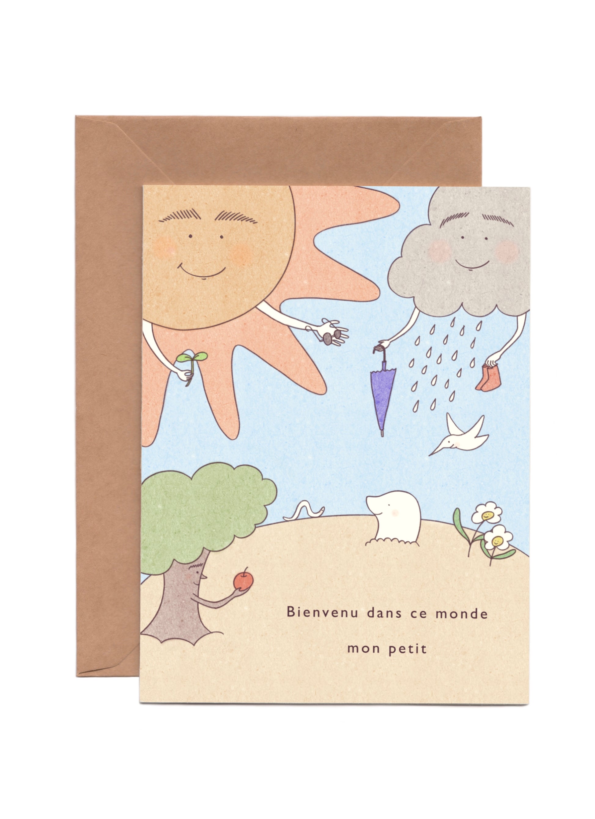 A French card for baby shower