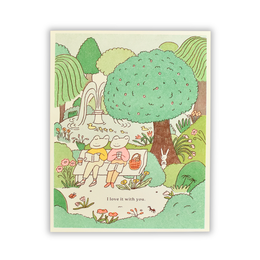Peaceful Park Risograph Print 8 x 10"