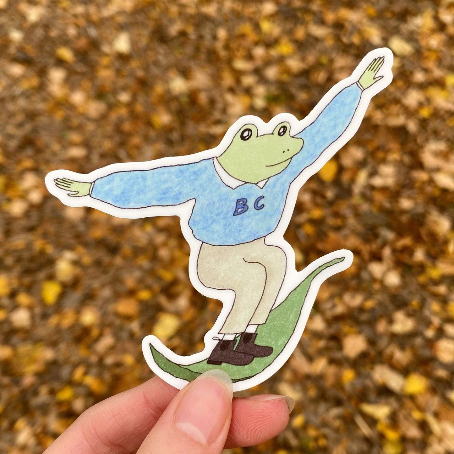 The Surfing Frog in BC Sticker