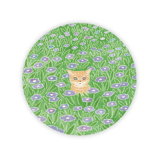 Cat in the Flower Field Sticker