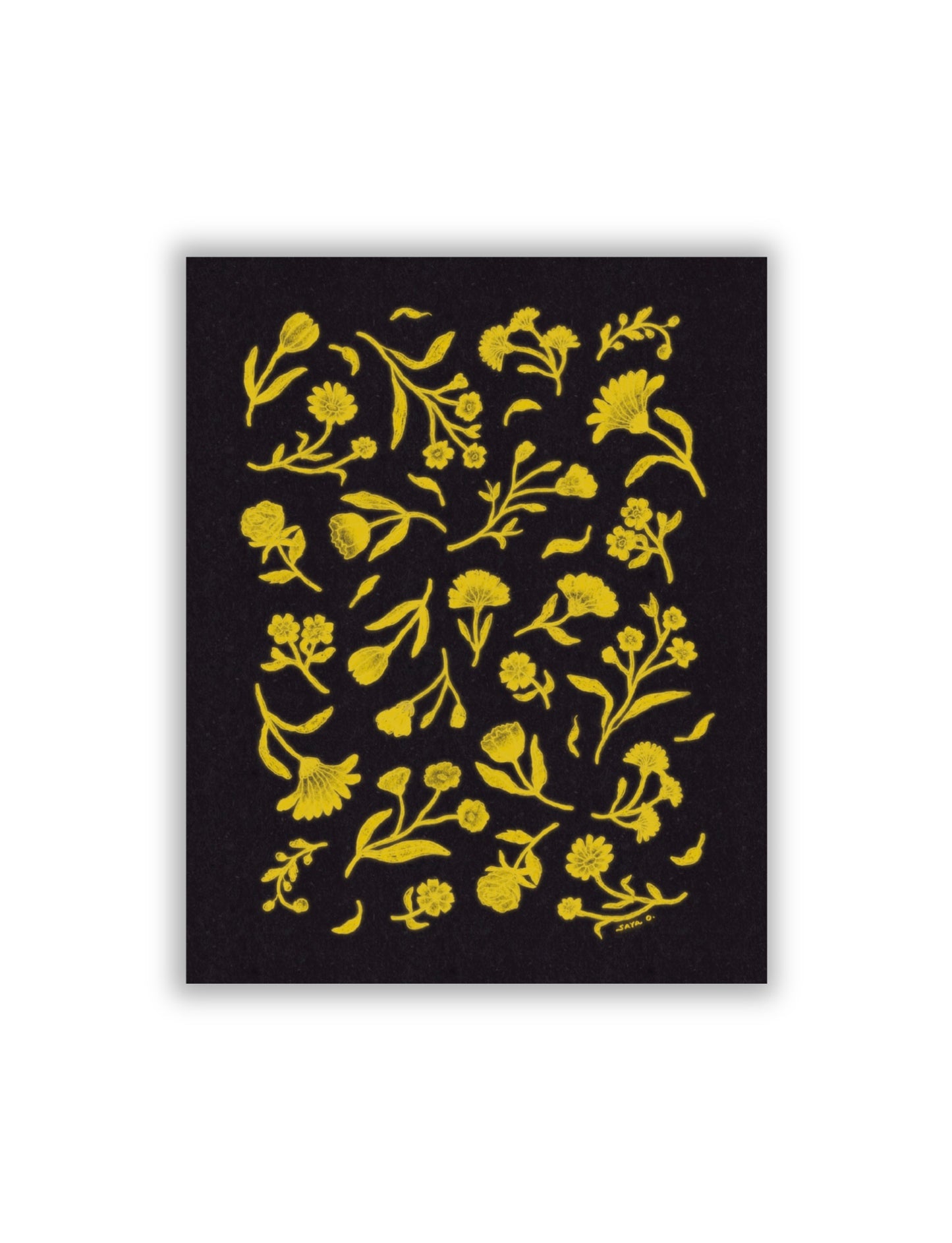 Flowers (Yellow) Print 8 x 10"